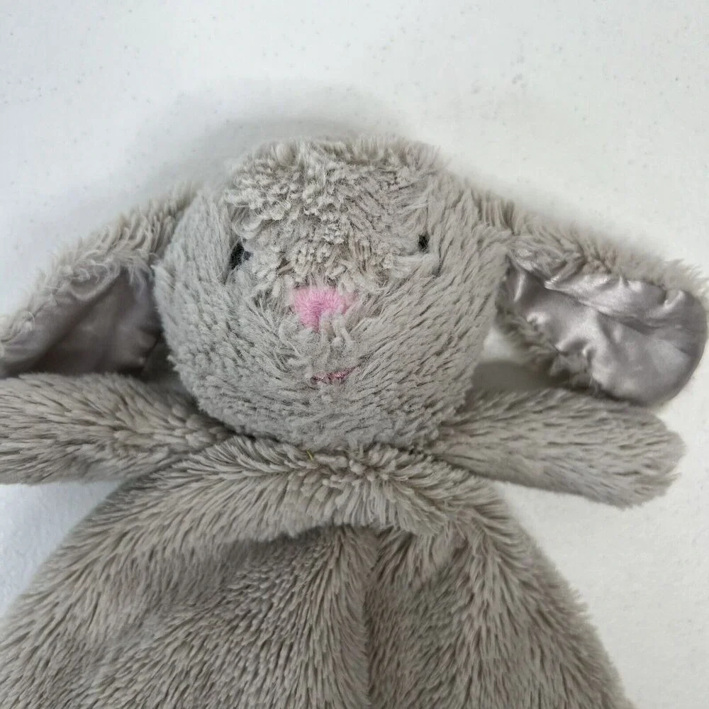 Kellytoy Beige Brown Bunny Rabbit Plush‎ Rattle Lovey Security Blanket Soft Tan